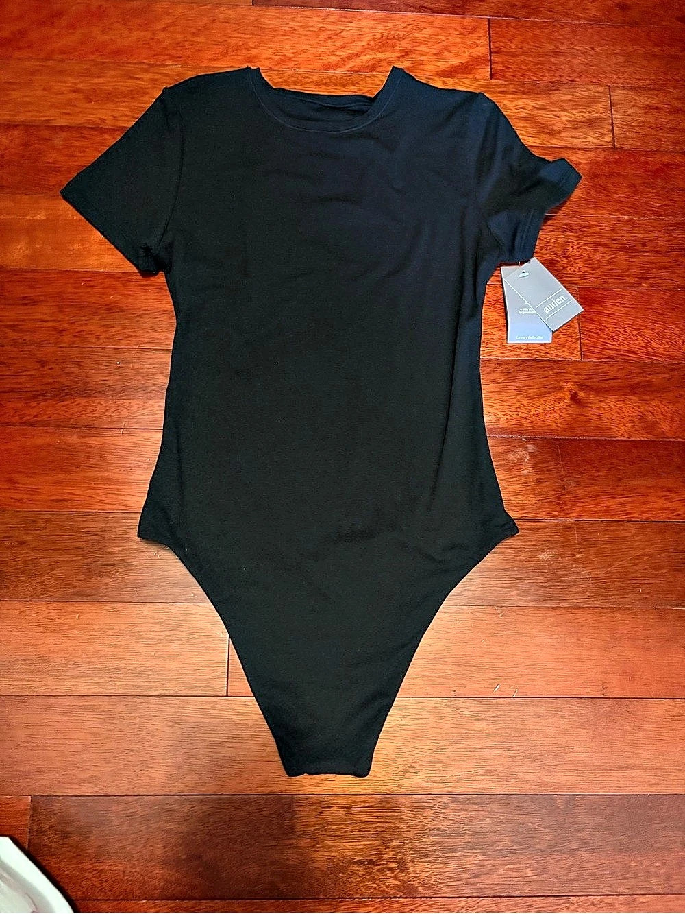Auden Short Sleeve Bodysuit in Black Size XS NWT